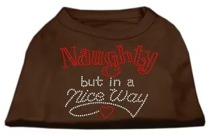 Naughty But Nice Rhinestone Shirts Brown Lg (14)