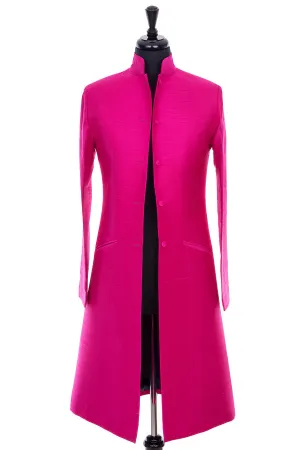 Nehru Coat in Hot Pink