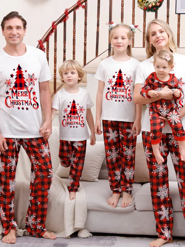 New Christmas Parent-Child Pajama Set Printed Home wear