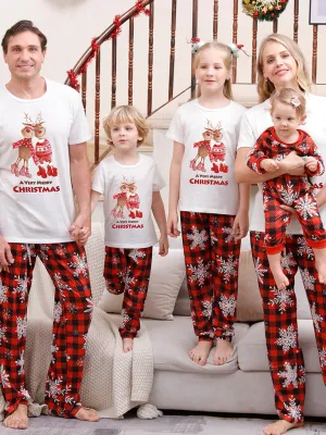 New Christmas Parent-Child Pajama Set Printed Home wear