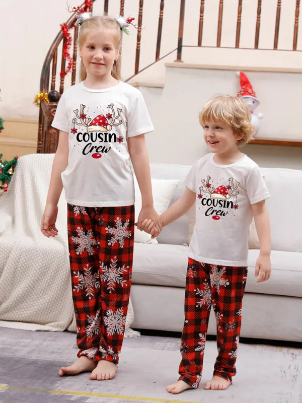 New Christmas Parent-Child Pajama Set Printed Home wear