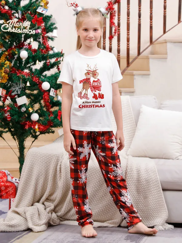 New Christmas Parent-Child Pajama Set Printed Home wear