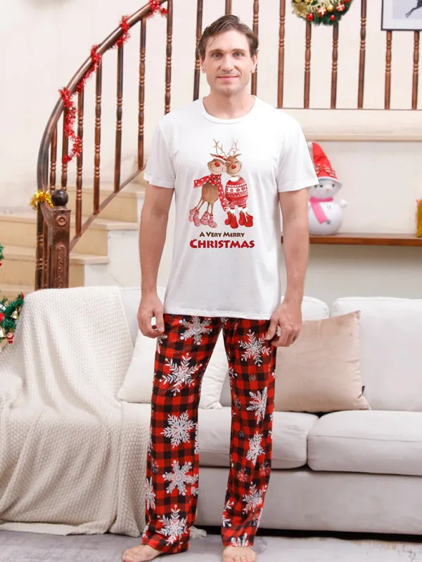 New Christmas Parent-Child Pajama Set Printed Home wear