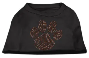 Orange Paw Rhinestud Shirts Black S (10)