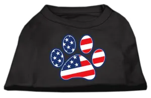 Patriotic Paw Screen Print Shirts Black XS (8)