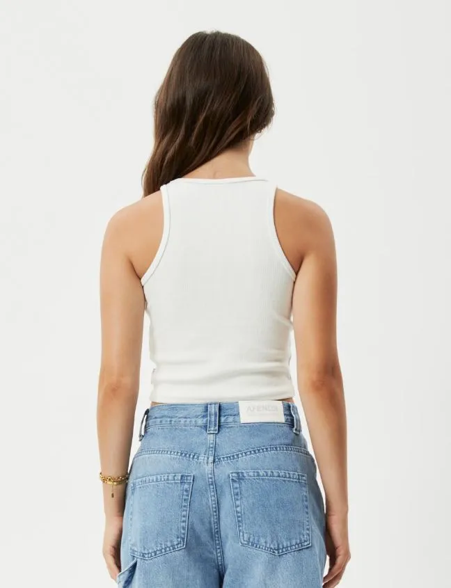 PEARLY CROPPED HEMP RIBBED SINGLET