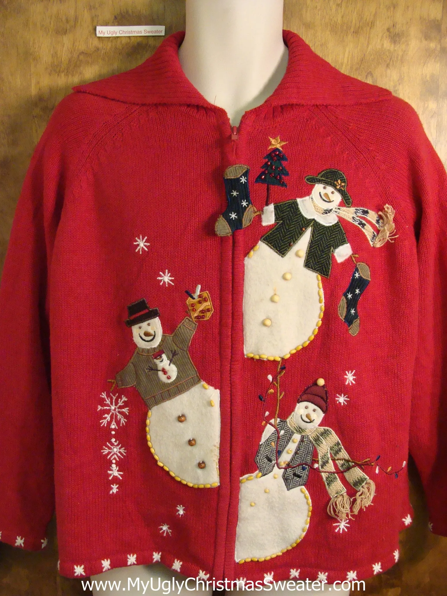 Peek-a-boo Snowmen Novelty Funny Holiday Sweater