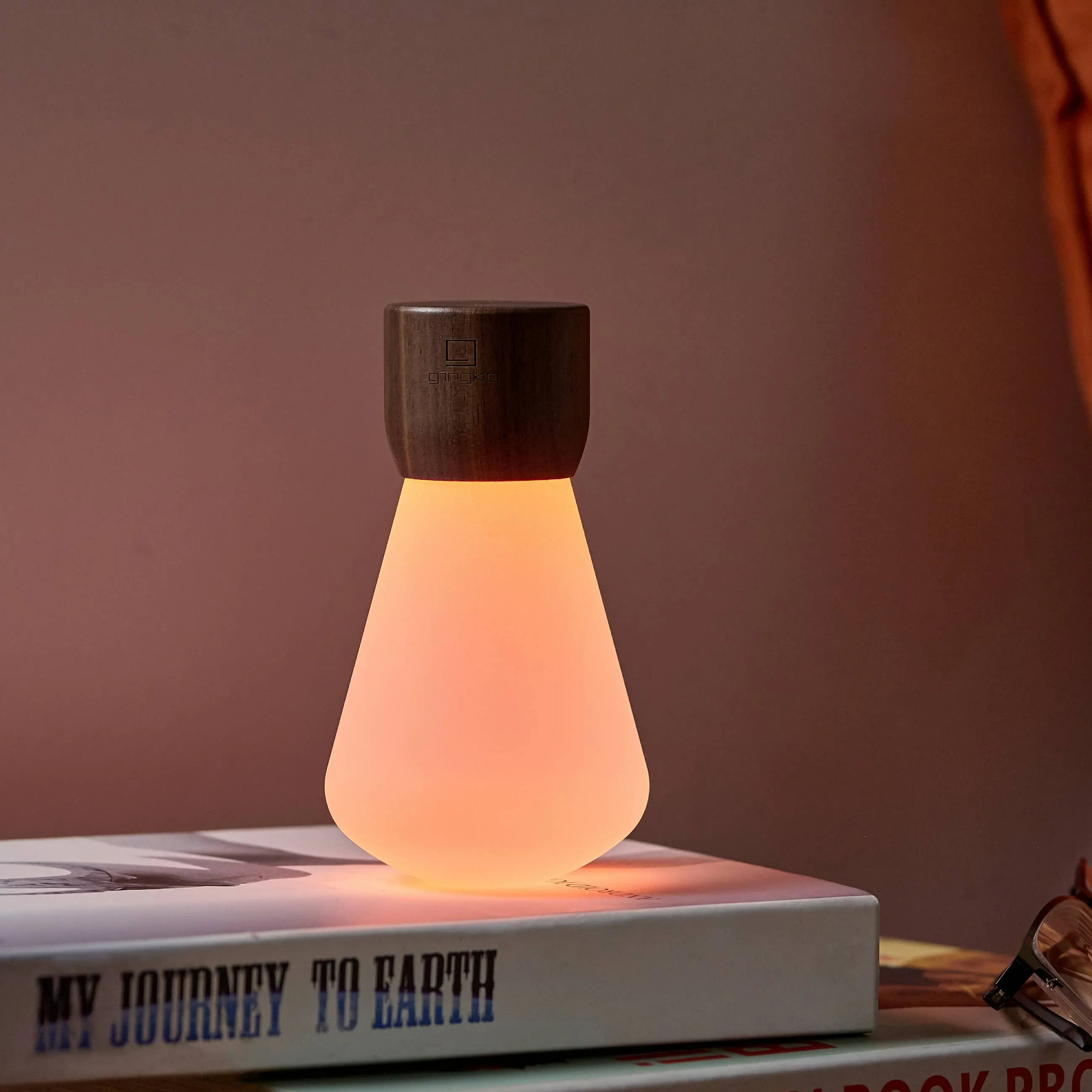 Pentagon Portable Desk Bulb: Walnut / Mini