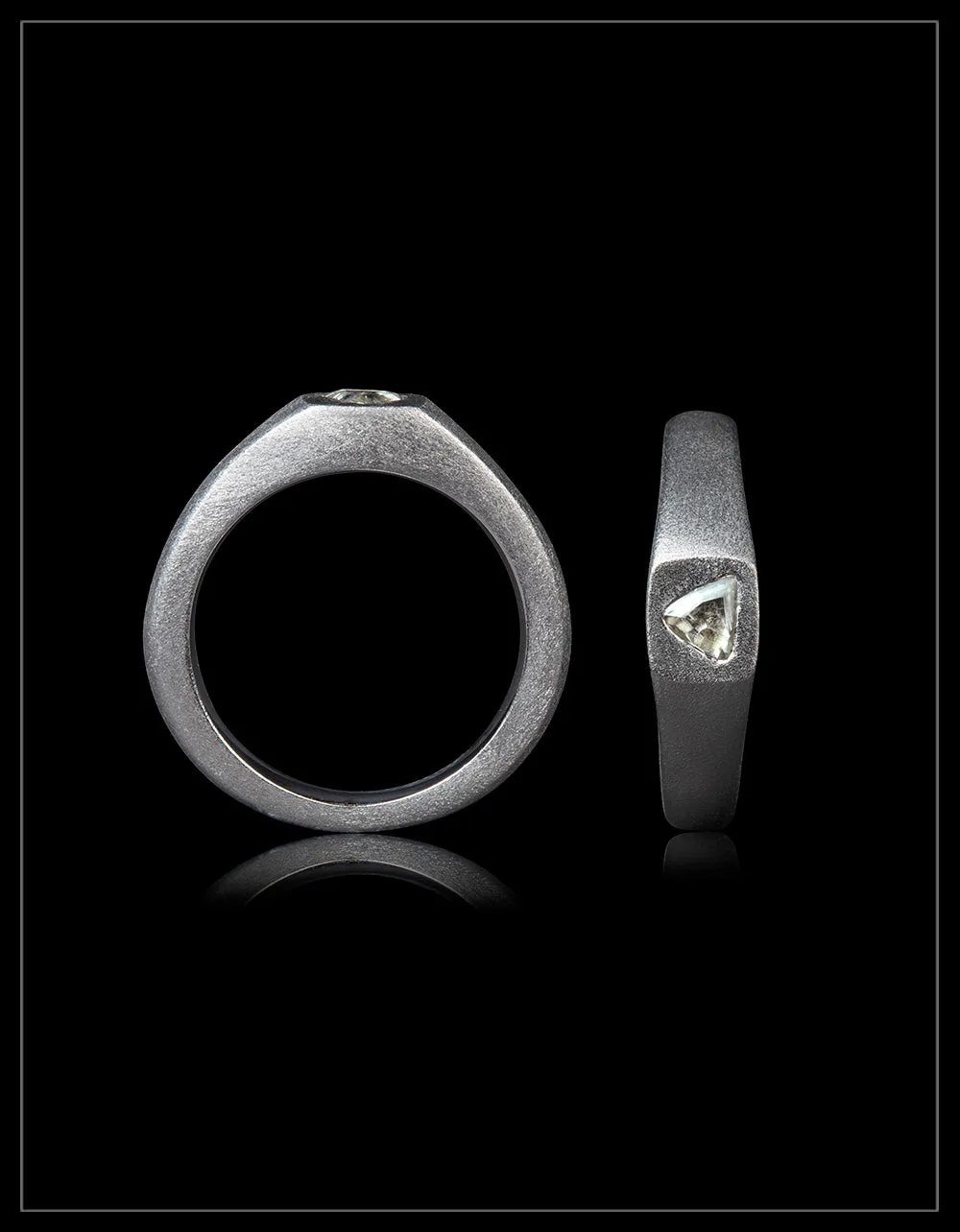 Raw and Understated Signet Ring – 0.20 ct.