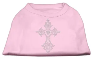 Rhinestone Cross Shirts Light Pink XXL (18)