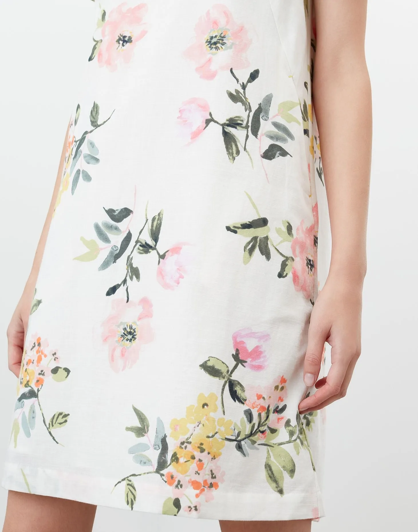 Rosetta Print Shift Dress in Cream floral