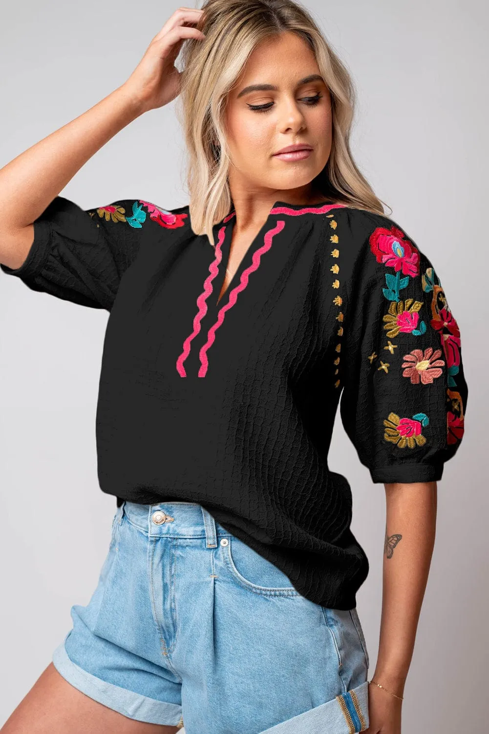 SALE - Waverly Embroidered Blouse | Size Small