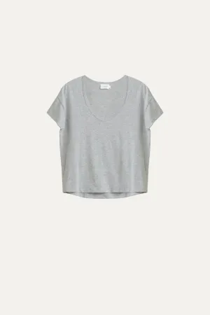 Sawyer V Neck Cotton-Linen T-Shirt