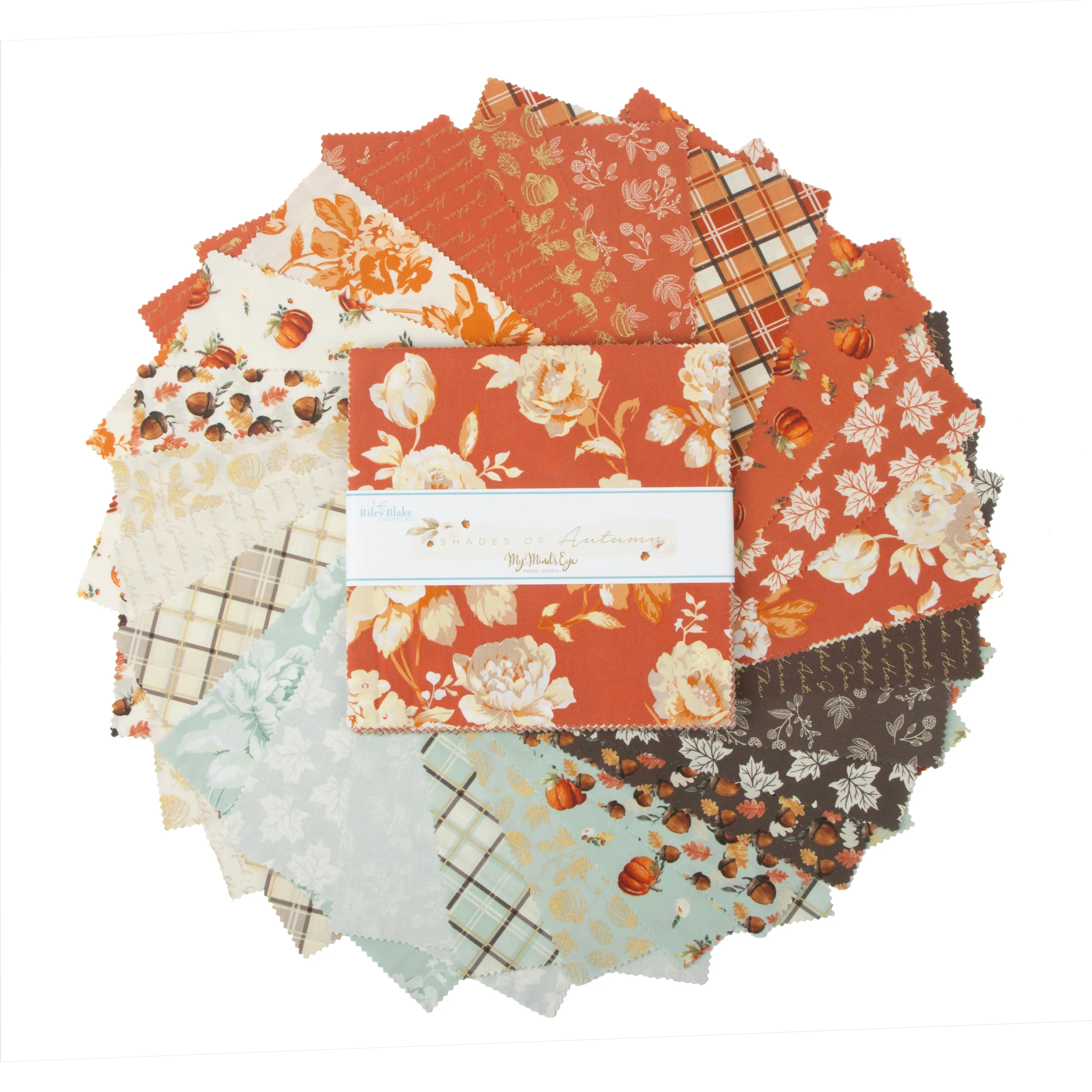 Shades of Autumn | 10" Square Pack by My Mind's Eye for Riley Blake | 42 pcs