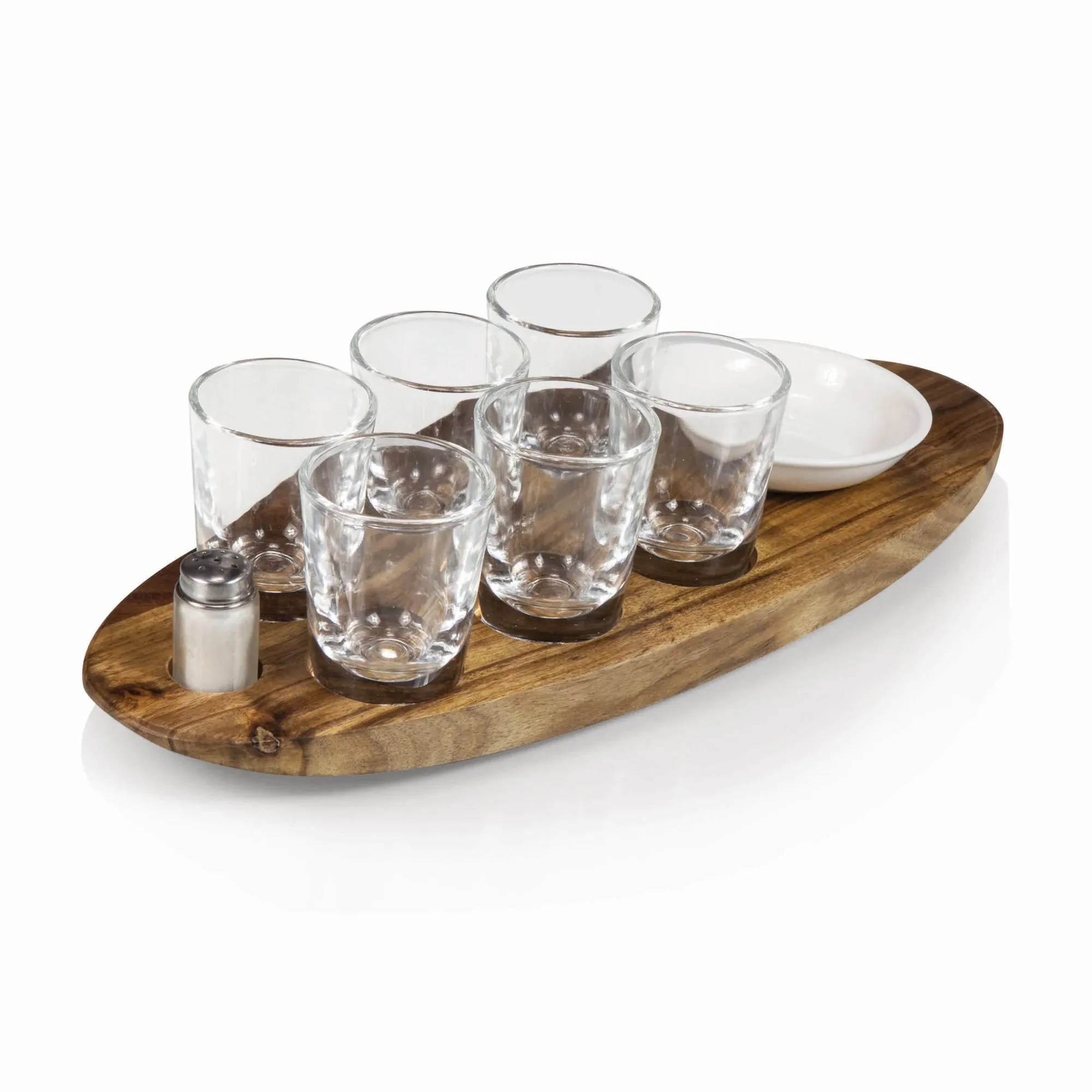 Shot Glass Serving Set with Wooden Tray