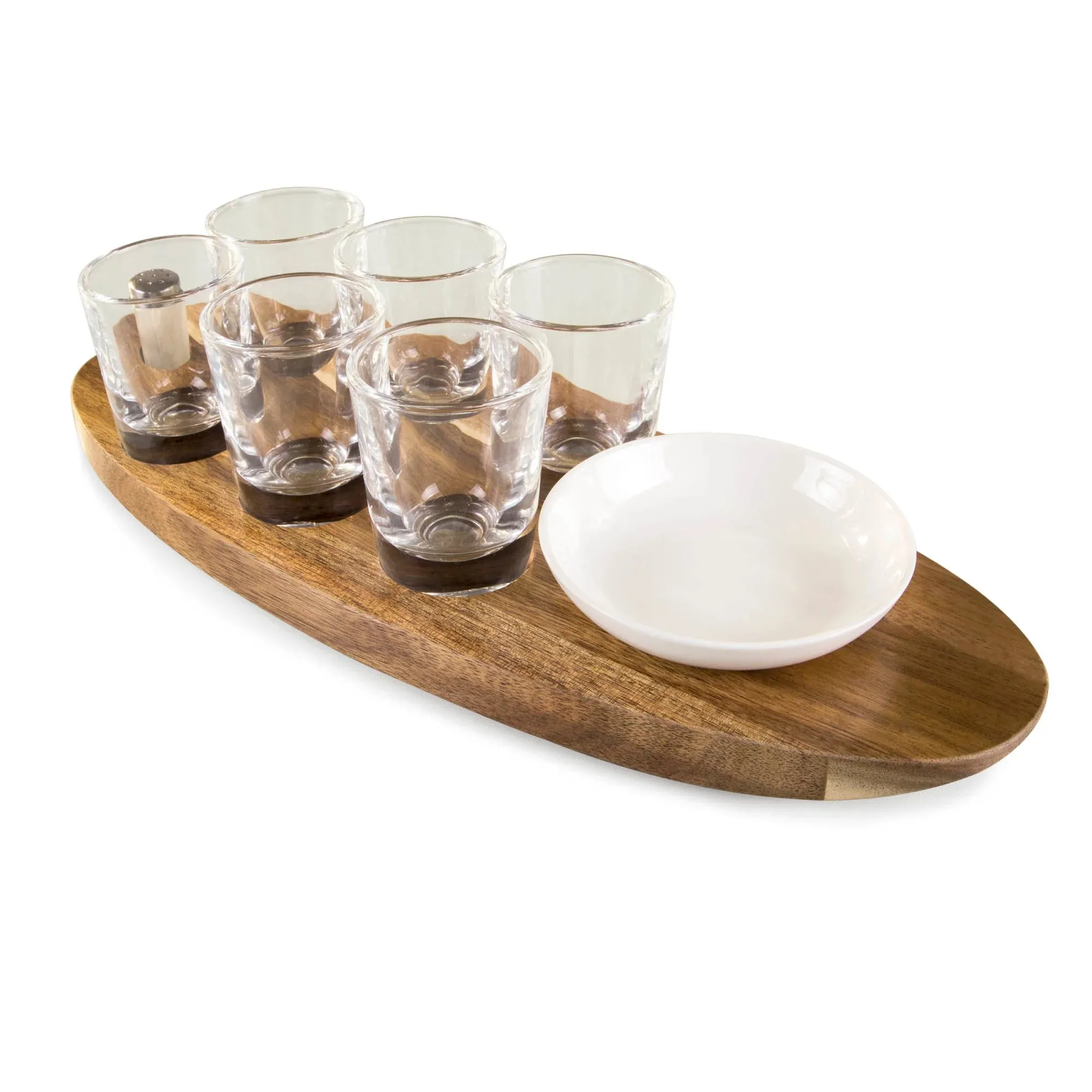 Shot Glass Serving Set with Wooden Tray