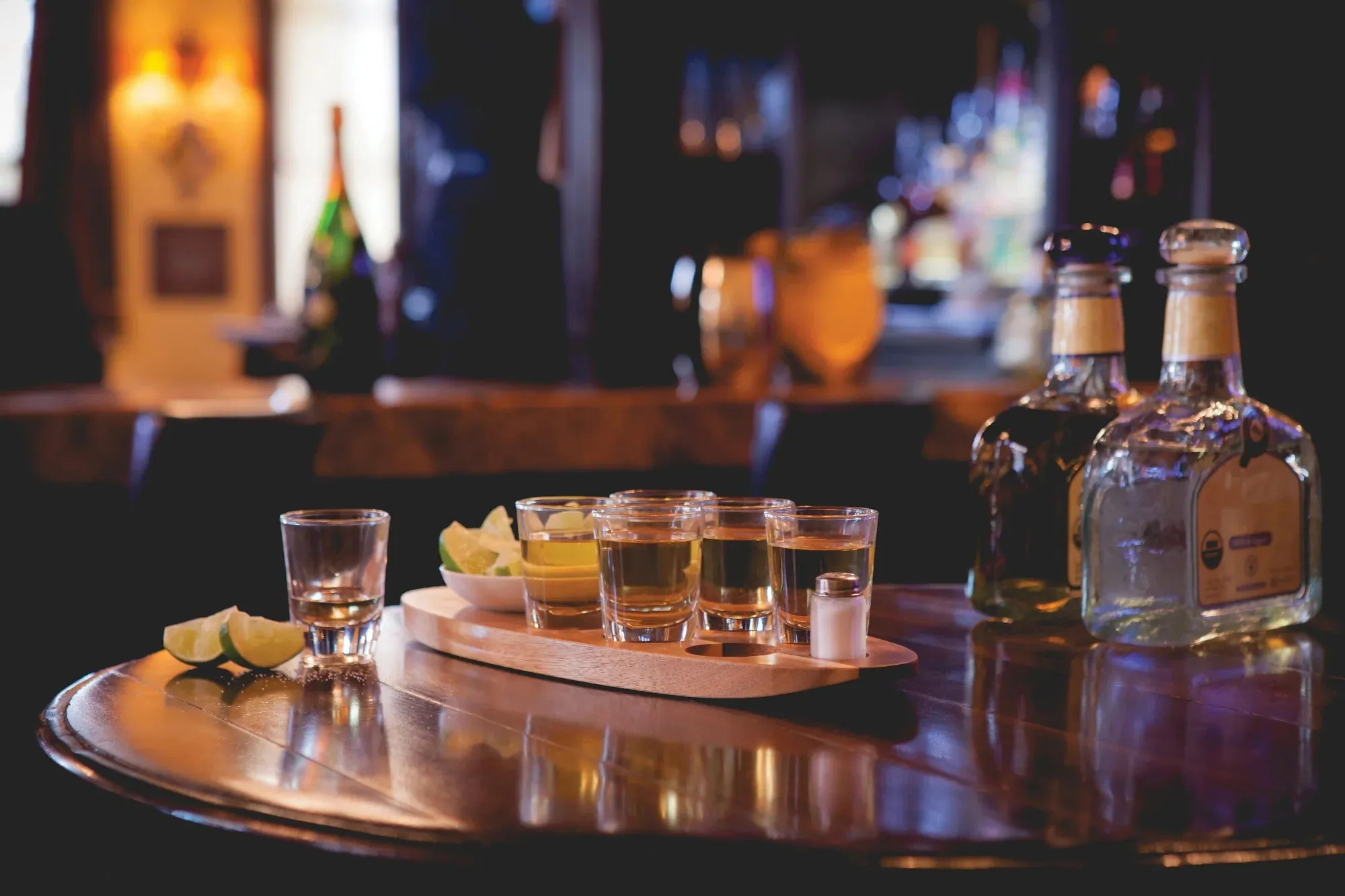 Shot Glass Serving Set with Wooden Tray