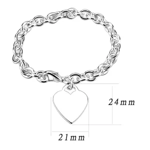 Silver Brass Bracelet with No Stone for Women Style LO2549