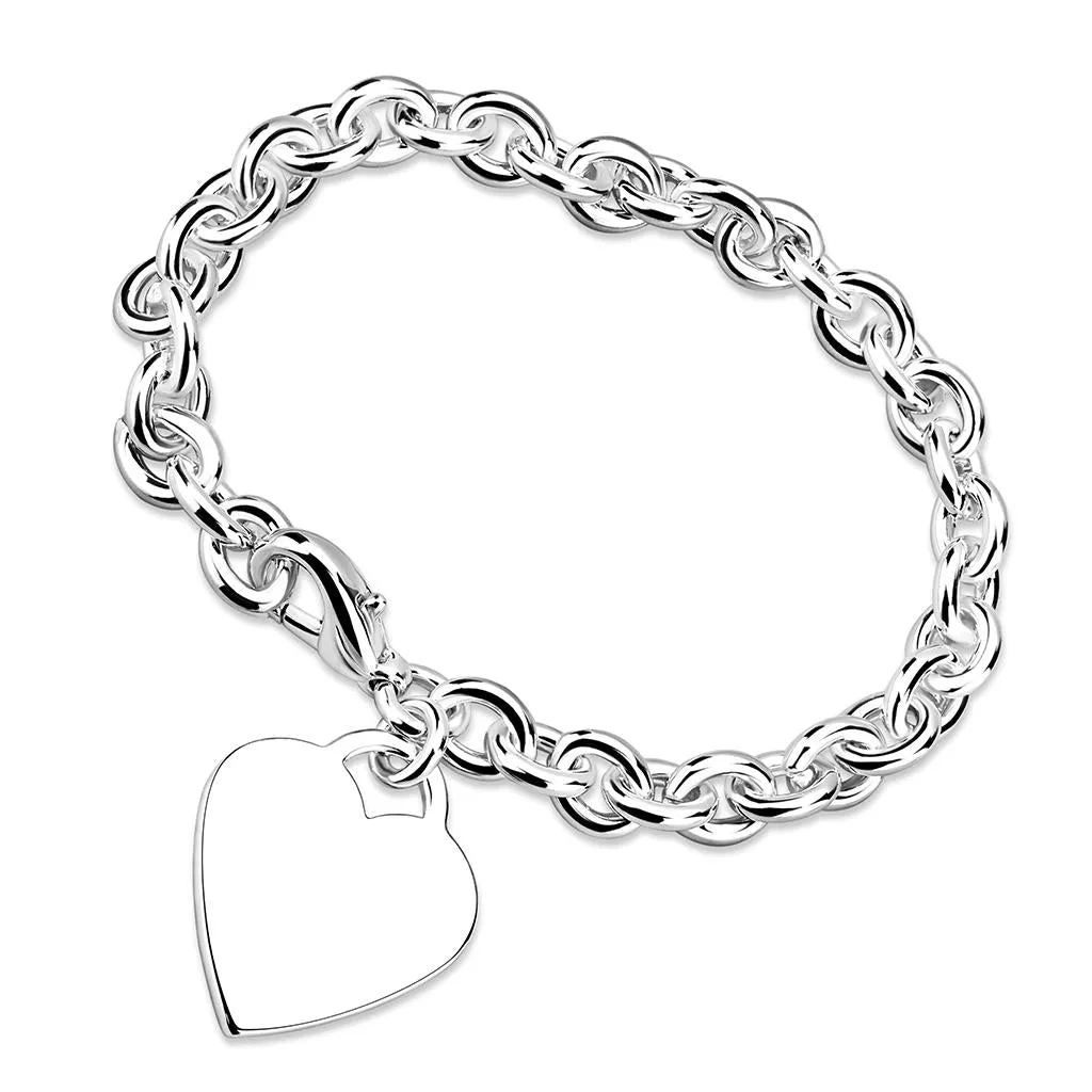 Silver Brass Bracelet with No Stone for Women Style LO2549