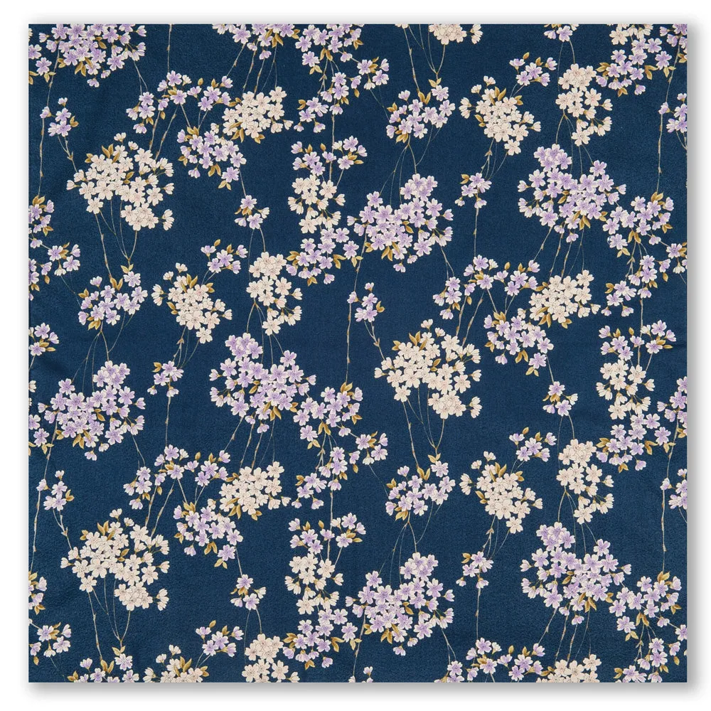 Small Navy Cherry Blossom Japanese Furoshiki