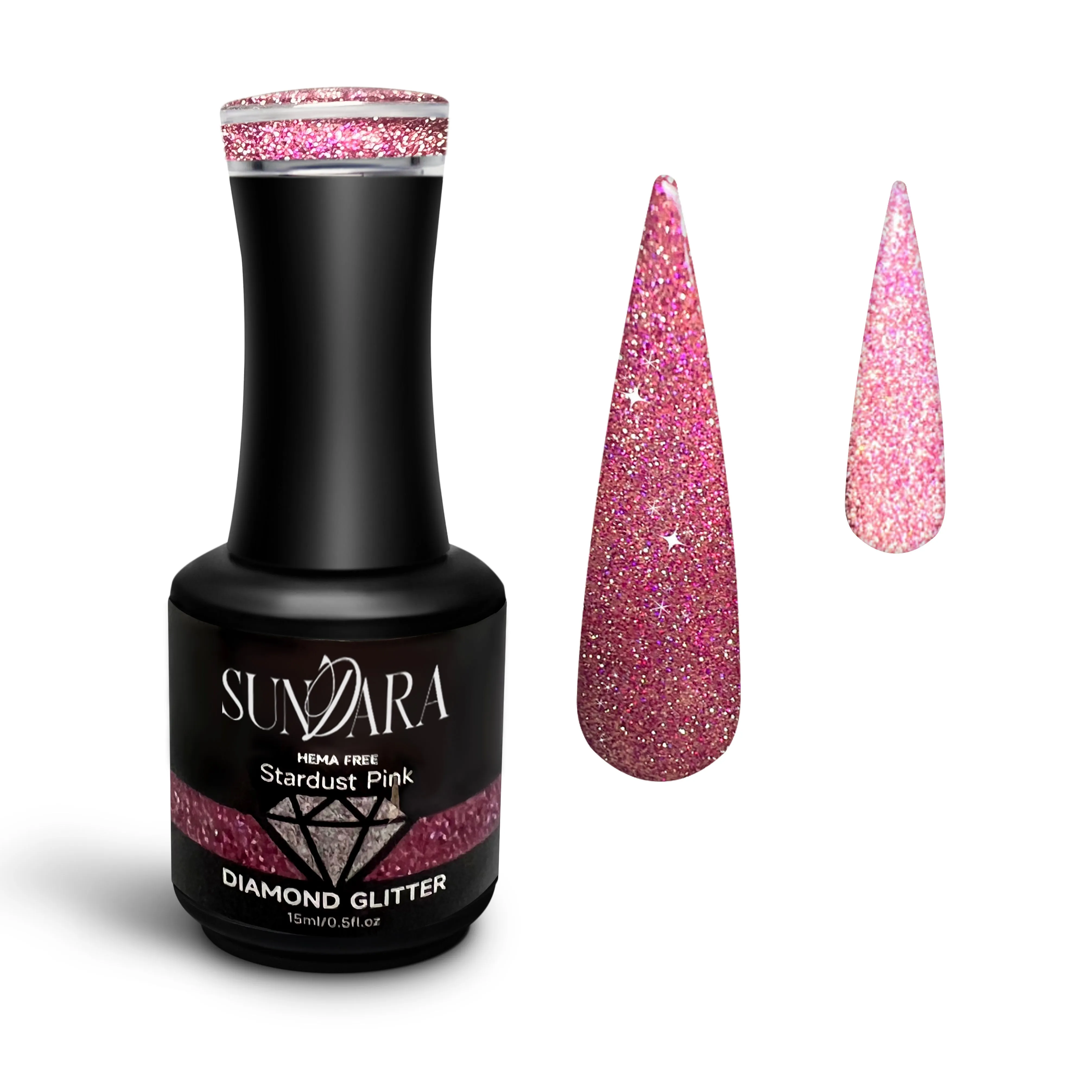 Stardust Pink-Reflective diamond glitter gel