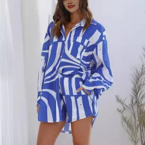 Summer Casual Two Piece Set Home Wear Seaside