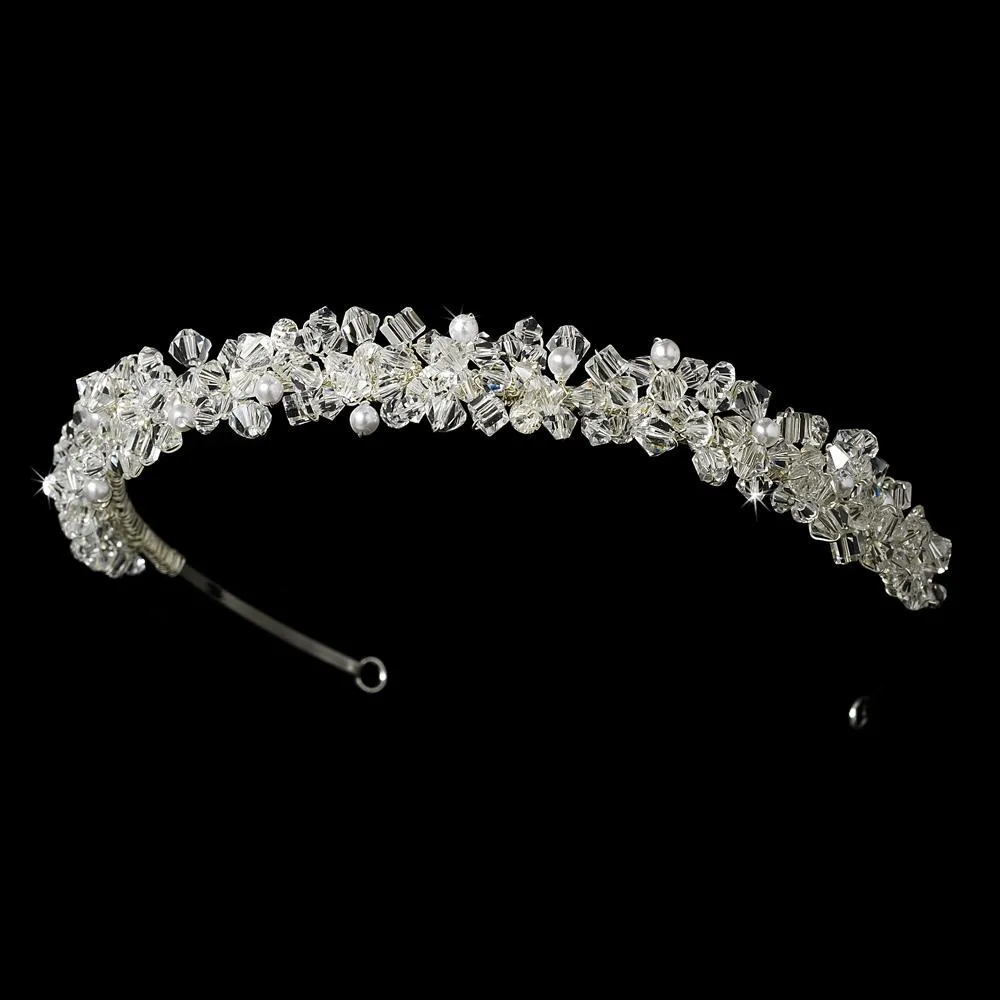 Swarovski Crystal Headband with Freshwater Pearls