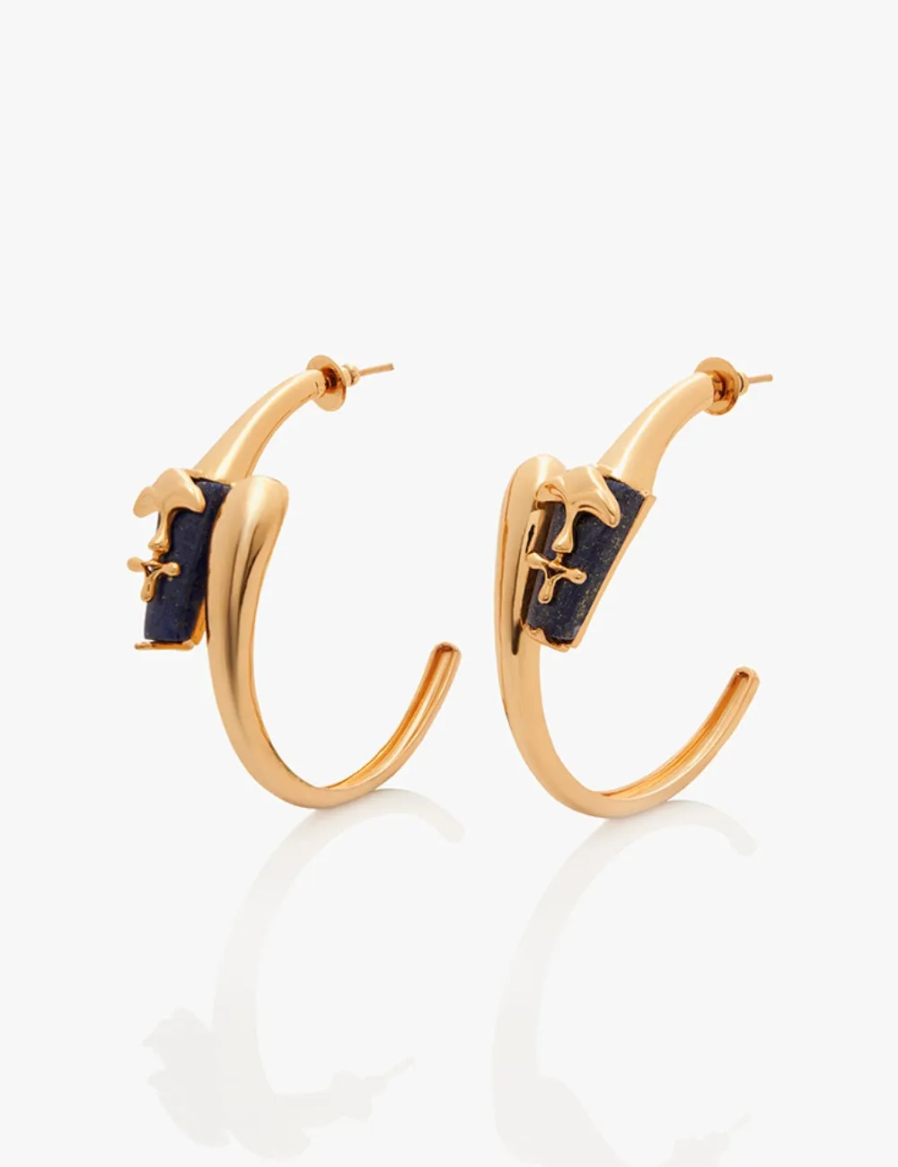 The Lazuli Sculpt Hoop Earrings