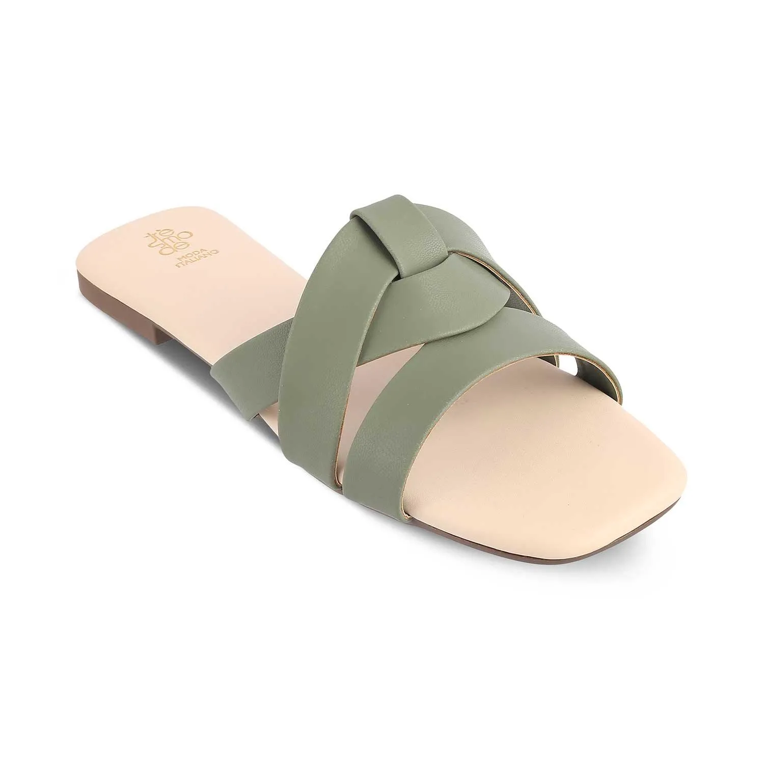 The Sacck Green Women's Casual Flats Tresmode