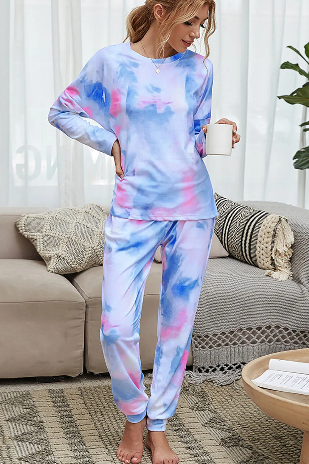 Tie-Dye Home Wear Long Sleeve Suit