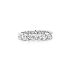 Triangle Eternity Band White Gold R061