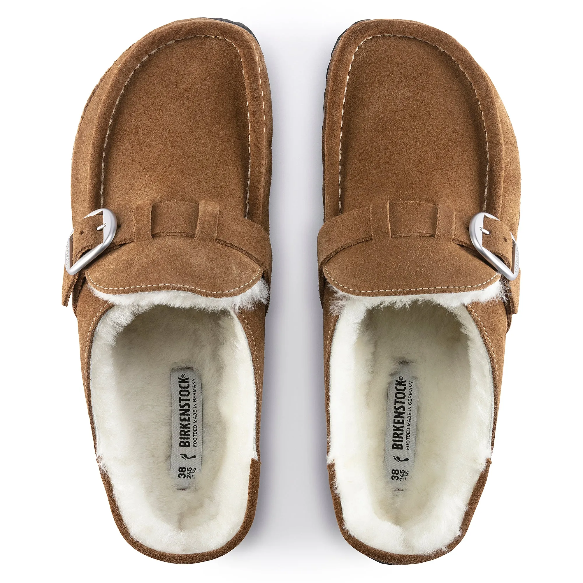 Women's Birkenstock Buckley Shearling Color: Tea