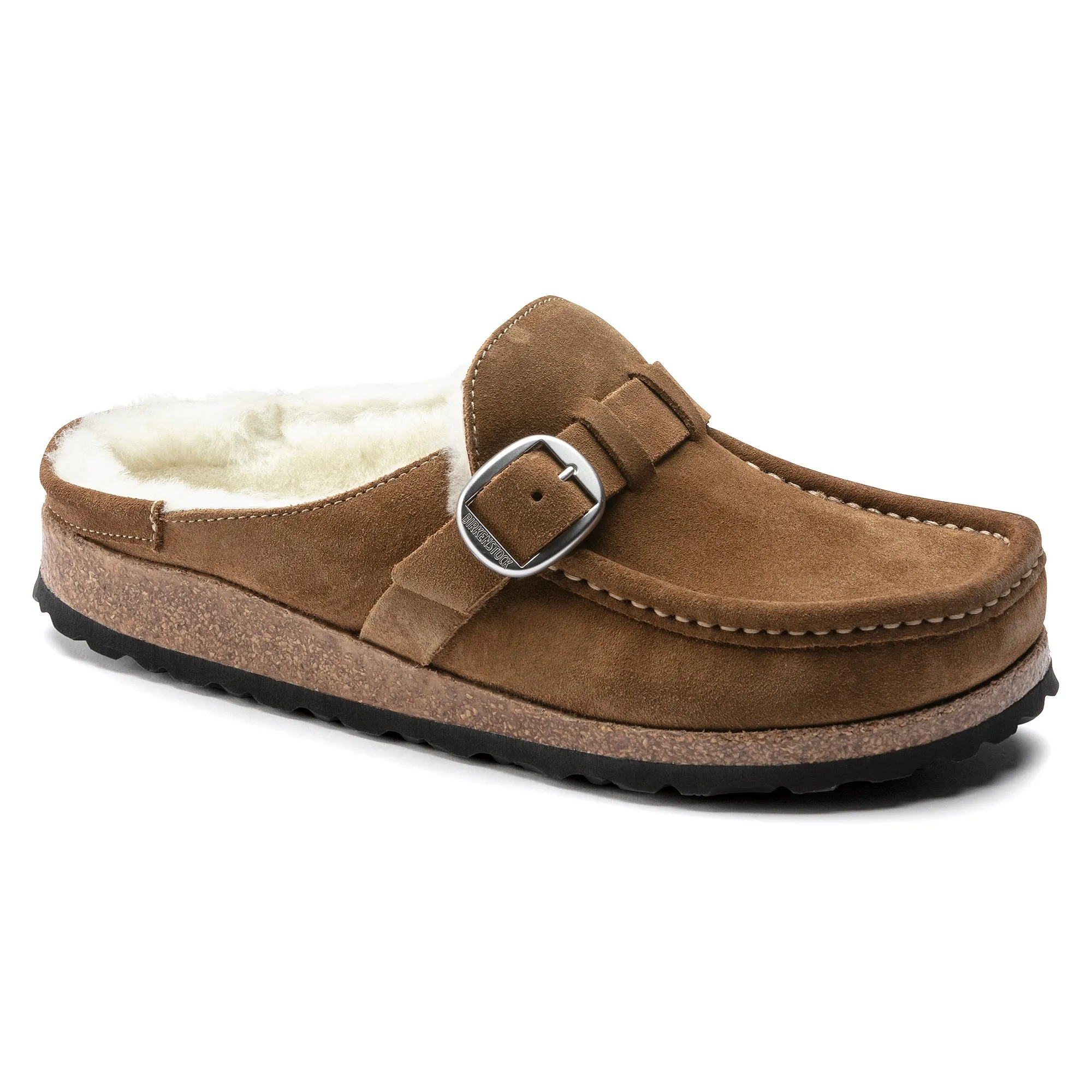 Women's Birkenstock Buckley Shearling Color: Tea