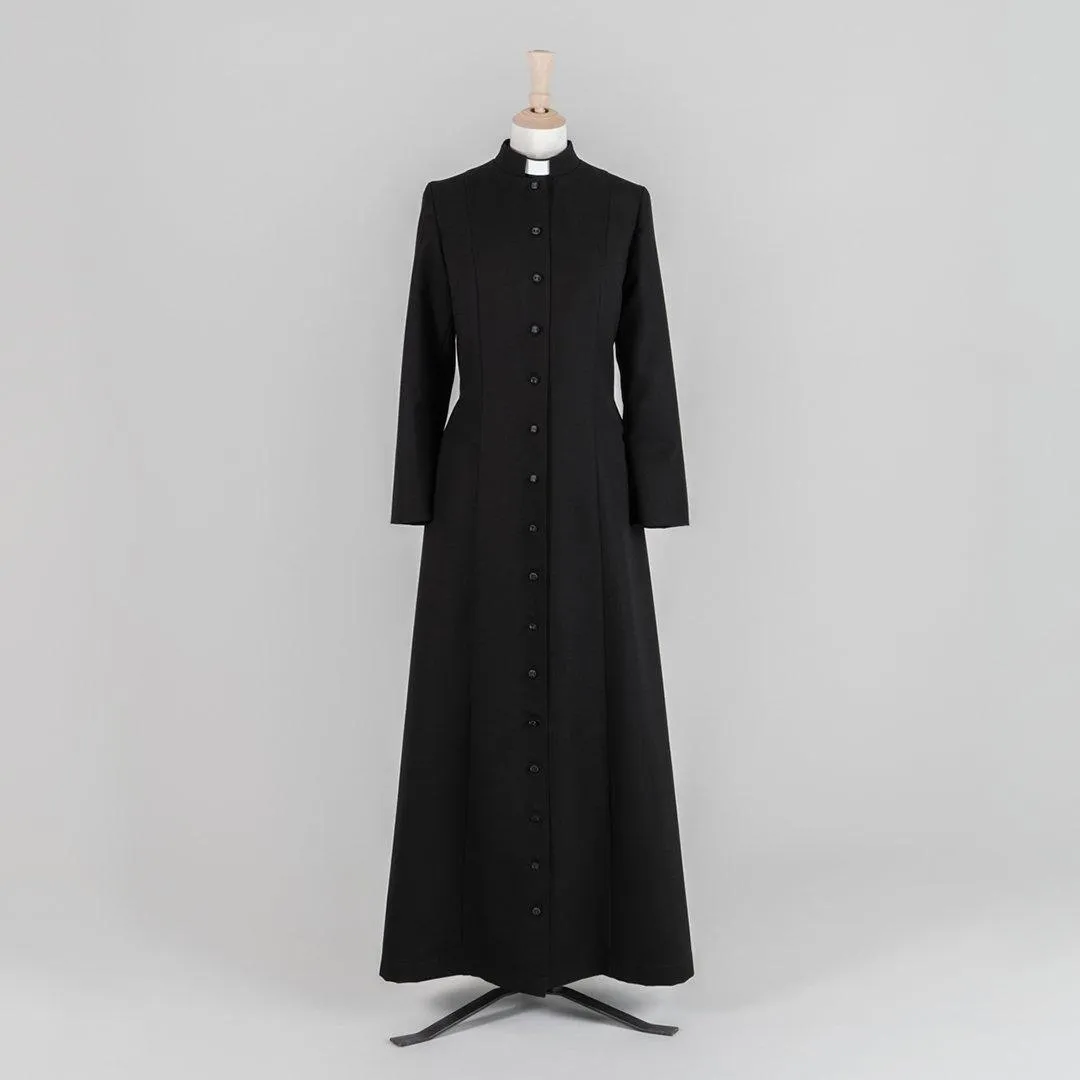 Women's Custom Single-Breasted Cassock in Lightweight Pure Wool