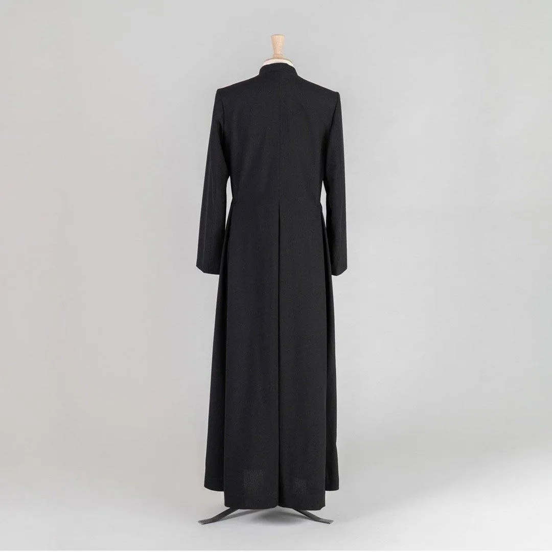 Women's Custom Single-Breasted Cassock in Lightweight Pure Wool