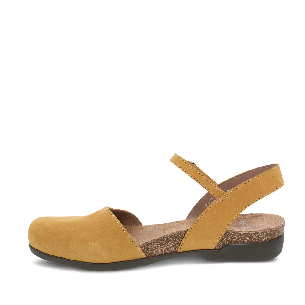 Women's Dansko Rowan Color: Mustard Milled Nubuck Mary Jane