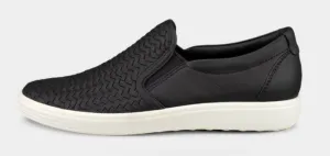 Women's Ecco Soft 7 Woven Slip-On 2.0 47011301001 Color: Black