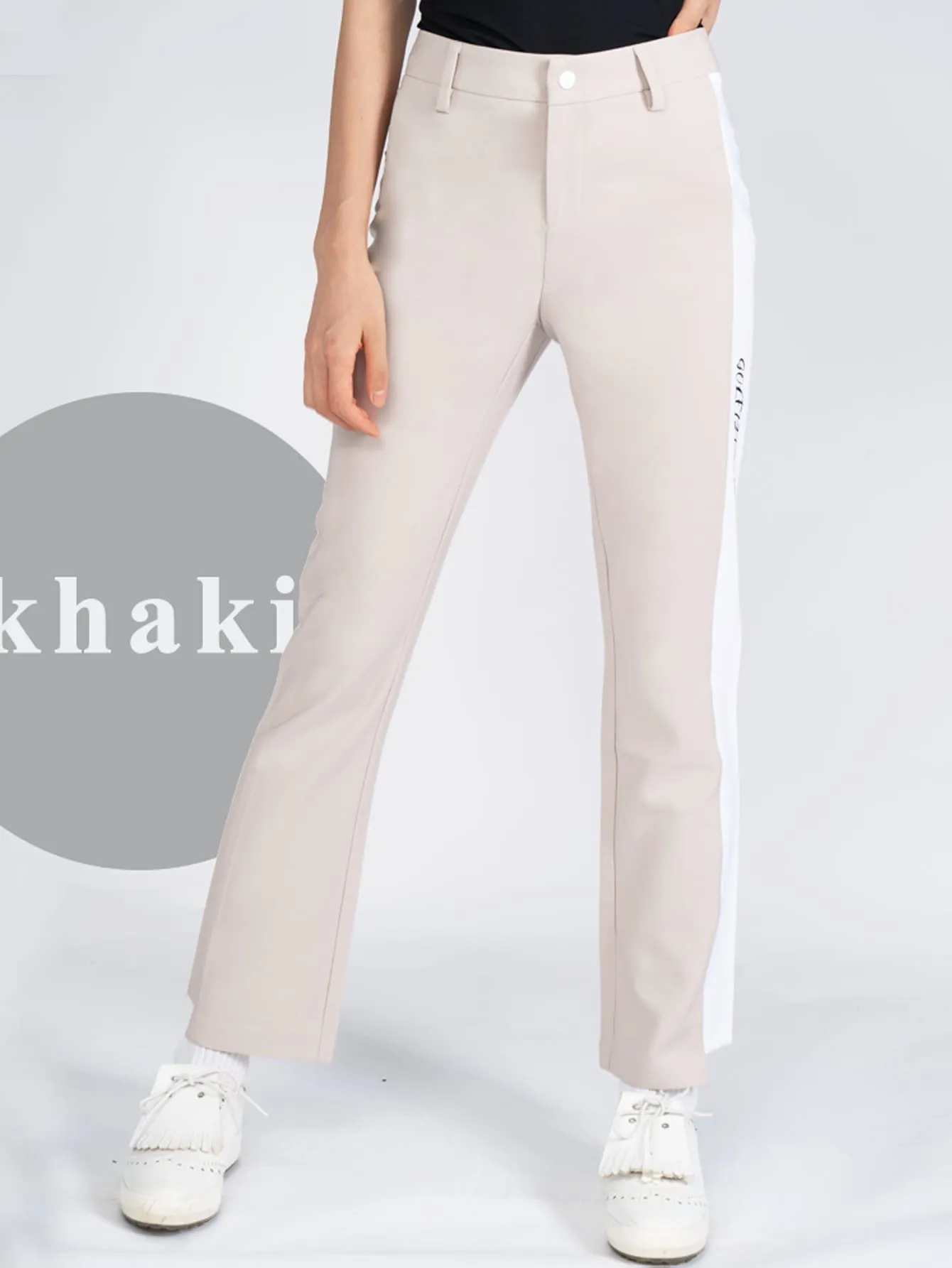 Women's Golf Long Pants, Color Block, Comfortable, High Waist, Slim Fit, Stretchy, Suitable For Spring, Summer And Autumn