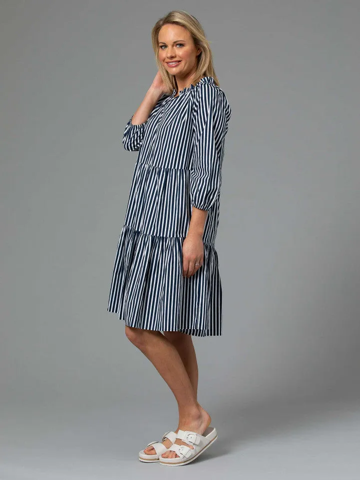 Yarra Trail Flared Stripe Dress